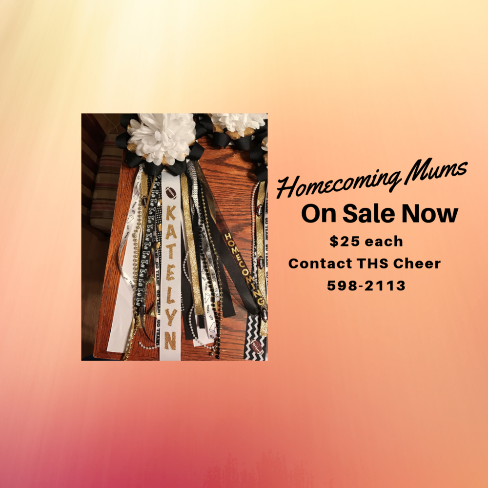 THS Cheer selling mums