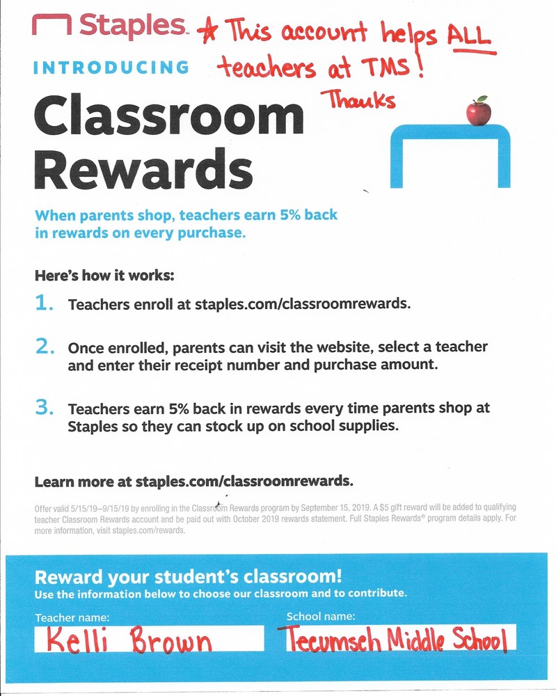 Classroom rewards program in full swing